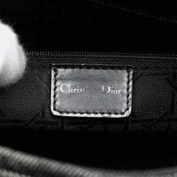 Dior Black Large Denim Cannage Lady Dior