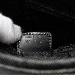 Dior Black Large Denim Cannage Lady Dior