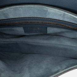 Dior Blue Leather Saddle Bag