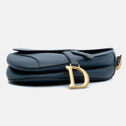 Dior Blue Leather Saddle Bag