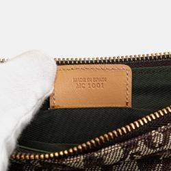 Dior Brown Mini Diorissimo Canvas Saddle Pochette