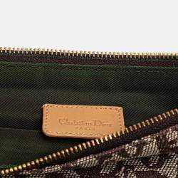 Dior Brown Mini Diorissimo Canvas Saddle Pochette