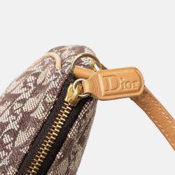 Dior Brown Mini Diorissimo Canvas Saddle Pochette