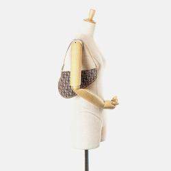 Dior Brown Mini Diorissimo Canvas Saddle Pochette
