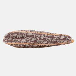 Dior Brown Mini Diorissimo Canvas Saddle Pochette