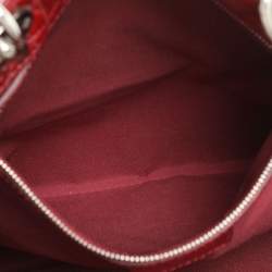 Dior Red Cannage Patent Leather Large Soft Lady Dior Shopper Tote