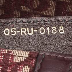 Dior Burgundy Oblique Canvas and Leather Saddle Bag
