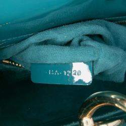 Dior Blue Small Patent Cannage Lady Dior