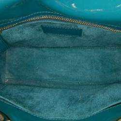 Dior Blue Small Patent Cannage Lady Dior