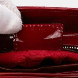 Dior Red Medium Patent Cannage Lady Dior