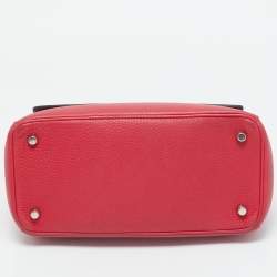 Dior Red Leather Small Be Dior Flap Top Handle Bag