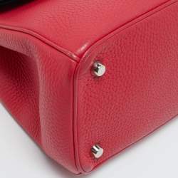 Dior Red Leather Small Be Dior Flap Top Handle Bag