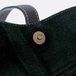 Dior Black Leather Baudrier Saddle Bag