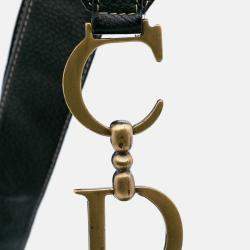 Dior Black Leather Baudrier Saddle Bag