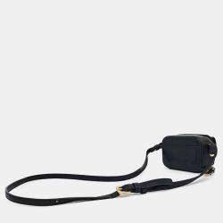 Dior Black Leather Saddle Micro Mini Crossbody Bag