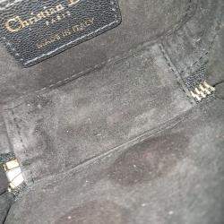 Dior Black Leather Saddle Micro Mini Crossbody Bag
