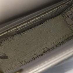 Pre Owned Dior Grey Leather Patent Lady Small Bag