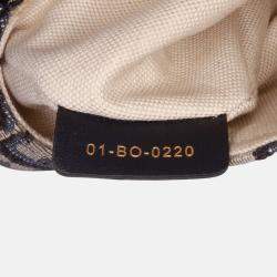 Dior Blue Mini Oblique Canvas Saddle Bag