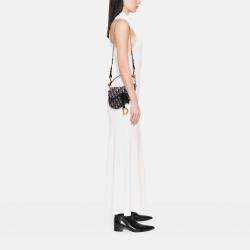 Dior Blue Mini Oblique Canvas Saddle Bag