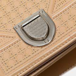 Dior Beige Baby Patent Microcannage Diorama Flap