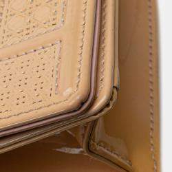 Dior Beige Baby Patent Microcannage Diorama Flap