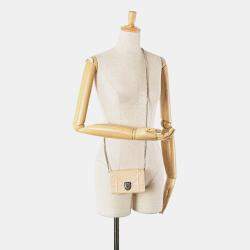 Dior Beige Baby Patent Microcannage Diorama Flap