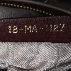 Dior Burgundy Cannage Leather Small Lady Dior My ABCDior Tote