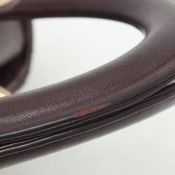 Dior Burgundy Cannage Leather Small Lady Dior My ABCDior Tote