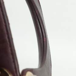 Dior Burgundy Cannage Leather Small Lady Dior My ABCDior Tote