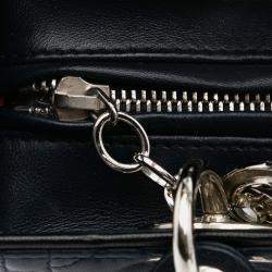 Dior Navy Blue Limited Edition Medium Lambskin Cannage Lady Dior