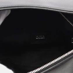 Dior Black Kim Jones Grained Calfskin Saddle Bag