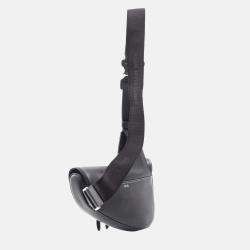Dior Black Kim Jones Grained Calfskin Saddle Bag