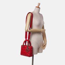 Dior Red Small Lambskin Cannage My ABCDior Lady Dior