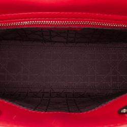 Dior Red Small Lambskin Cannage My ABCDior Lady Dior