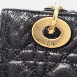 Dior Black Small Crinkled Patent Cannage My ABCDior Lady Dior