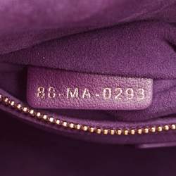 Dior Purple Cannage Leather Small Lady Dior My ABCDior Bag