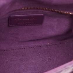 Dior Purple Cannage Leather Small Lady Dior My ABCDior Bag