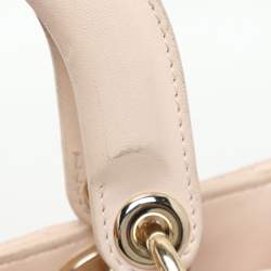 Dior Beige Cannage Leather Small Lady Dior My ABCDior Tote