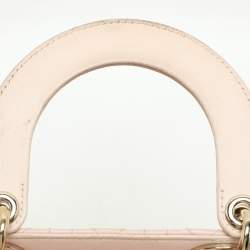 Dior Beige Cannage Leather Small Lady Dior My ABCDior Tote