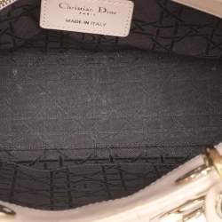 Dior Beige Cannage Leather Small Lady Dior My ABCDior Tote