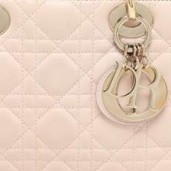 Dior Beige Cannage Leather Small Lady Dior My ABCDior Tote