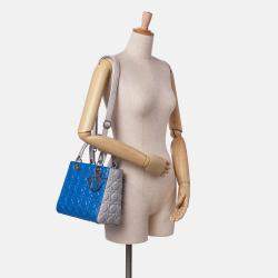 Dior Blue Medium Lambskin Cannage Lady Dior
