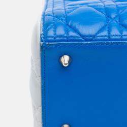 Dior Blue Medium Lambskin Cannage Lady Dior