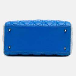 Dior Blue Medium Lambskin Cannage Lady Dior
