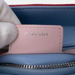 Dior Red Medium Tricolor Lambskin Cannage Lady Dior
