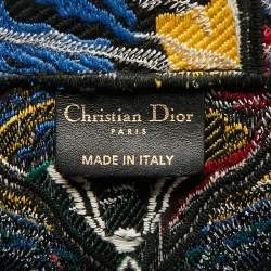 Dior Multicolor Butterfly Embroidered Canvas Large Book Tote
