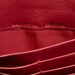 Dior Red Cannage Patent Leather Rendezvous Wallet on Chain