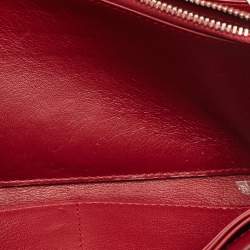 Dior Red Cannage Patent Leather Rendezvous Wallet on Chain