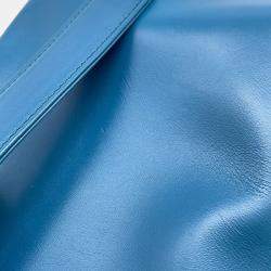Dior Blue Leather Double Chain shoulder Bag