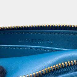 Dior Blue Leather Double Chain shoulder Bag